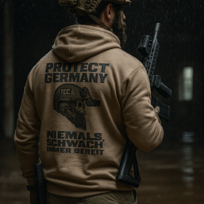 Protect Germany - Niemals schwach, immer bereit   - Unisex Kapuzenpullover Hoodie